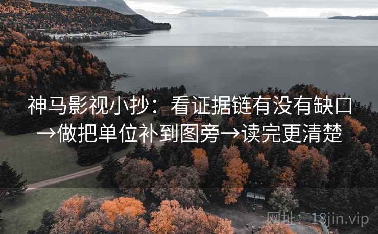 神马影视小抄：看证据链有没有缺口→做把单位补到图旁→读完更清楚